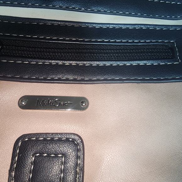 MULTISAC EUC BLUSH CREAM FAUC LEATHER CROSSBODY BAG - Picture 2 of 9